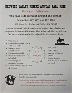 9/11/26 - 9/13/26 Redwood Valley Riders Annual Fall Ride